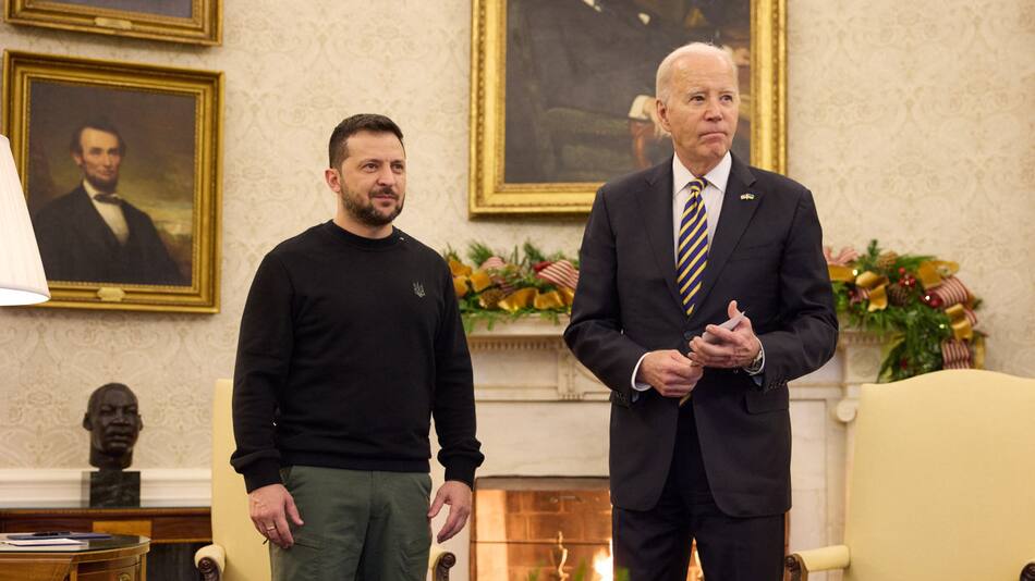 Joe Biden y Volodimir Zelenski. Foto: Reuters