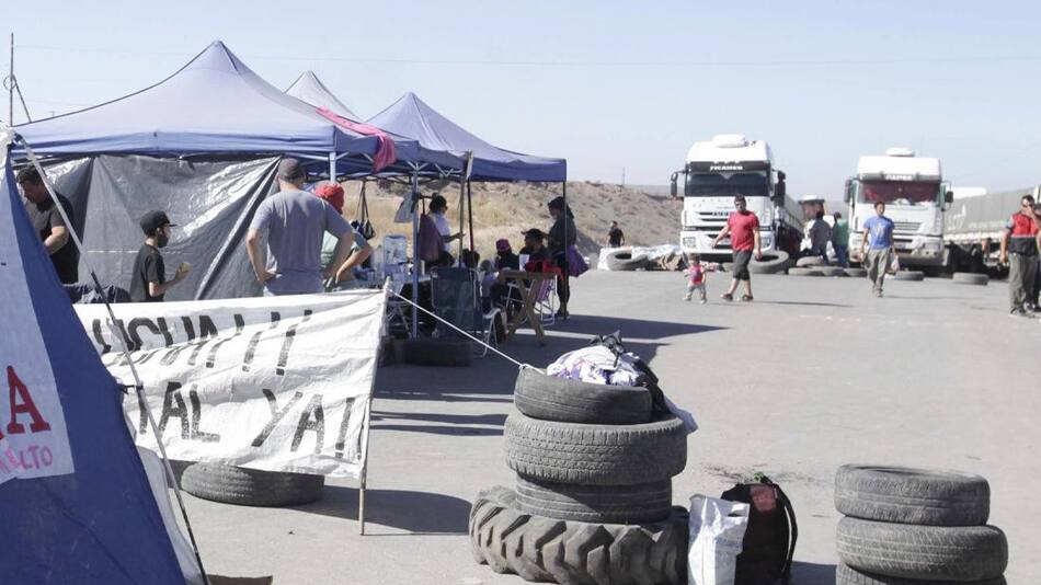 Corte de rutas en Neuquén, NA