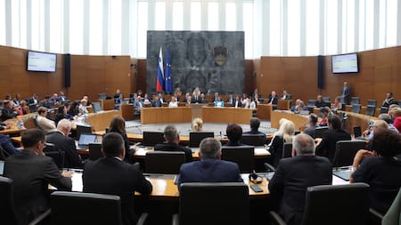 Debate en el parlamento de Eslovenia sobre el reconocimiento del Estado de Palestina. Foto: REUTERS.