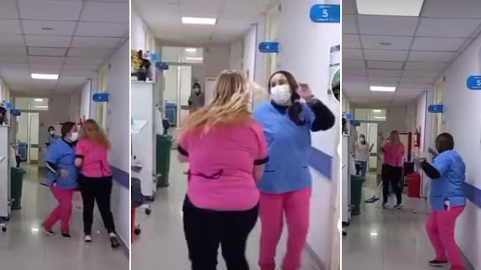 Así celebró el personal en hospital de Mar de Ajó por no tener pacientes internados con Covid
