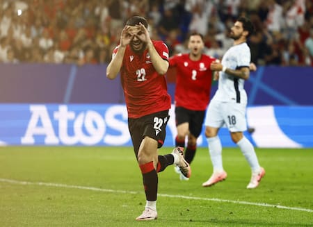 Georges Mikautadze; Georgia vs. Portugal; Eurocopa. Foto: Reuters.