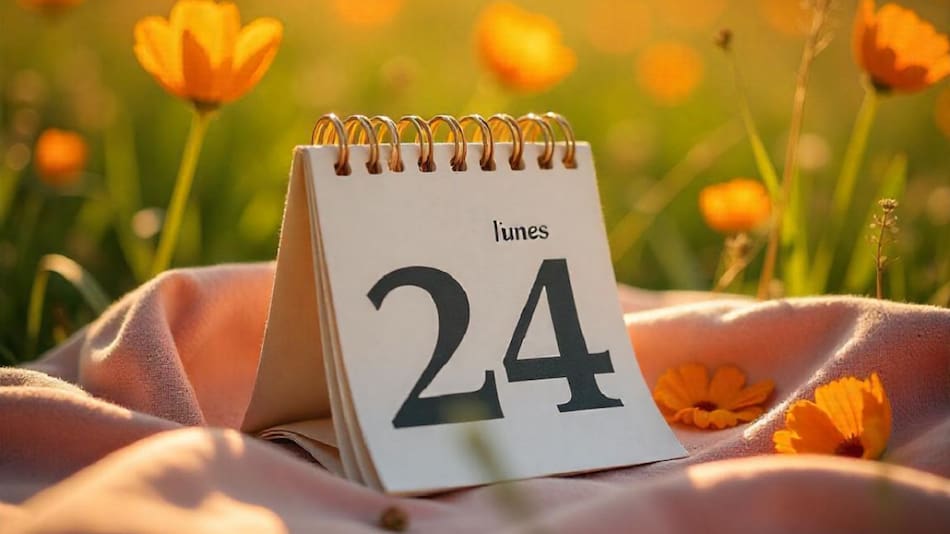 Calendario, lunes 24 de marzo. Foto: Freepik