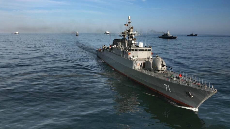 Ejercicios militares navales de Rusia, Irán y China. Foto: EFE