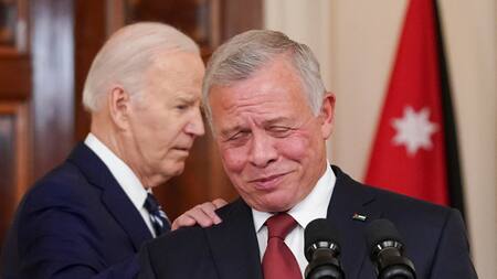 Reunión entre Biden y Abdalá II. Foto: Reuters
