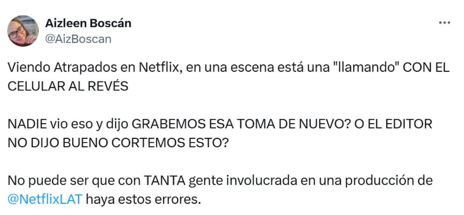 Los errores en Atrapados. Foto: X.