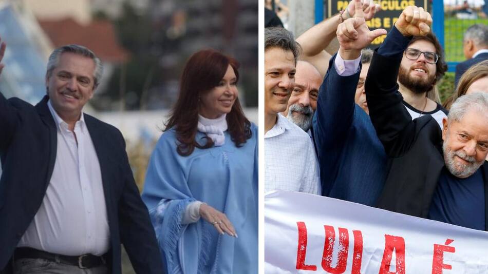 Alberto Fernández y Cristina Kirchner, Lula