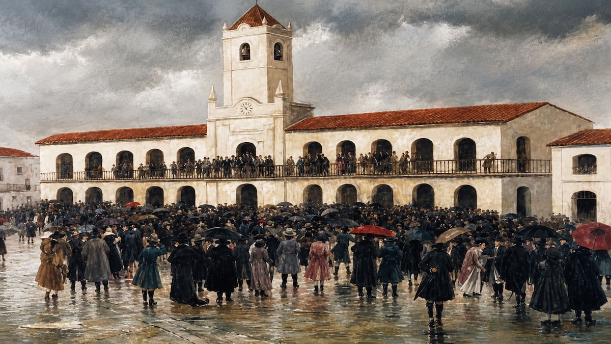 ¿Llovió el 25 de mayo de 1810? La frase en un acta que cambia la postal de paraguas