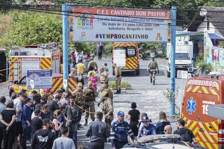 Conmoción por asesinato en jardín de infantes de Brasil. Foto: EFE.