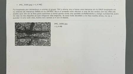“Voy a fusilarlos a todos”: la amenaza de una “masacre a tiros” obligó a la Universidad de La Plata a suspender las clases