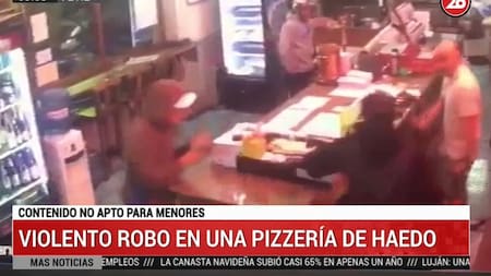 Violento robo a una pizzería de Haedo, CANAL 26