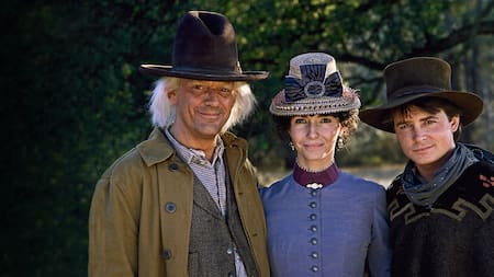 El elenco de "Volver al Futuro 3". Foto: Gentileza Netflix.