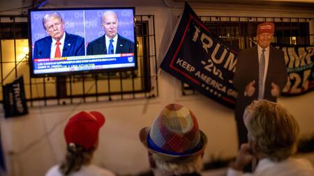 Trump y Joe Biden, debate presidencial en EEUU. Foto: EFE