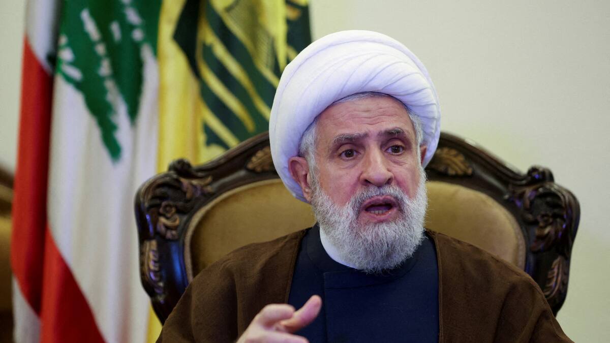 El líder de Hezbollah, Naim Qasem. Foto: Wikipedia.