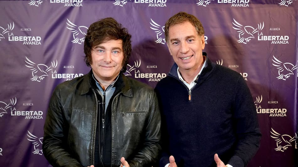 Javier Milei y Diego Santilli.