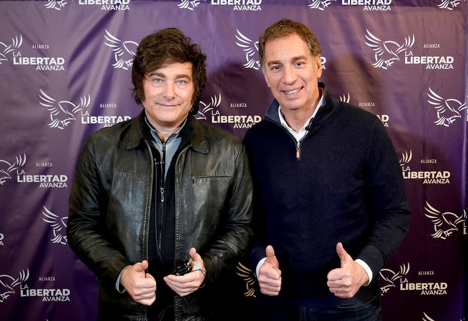 Javier Milei y Diego Santilli.