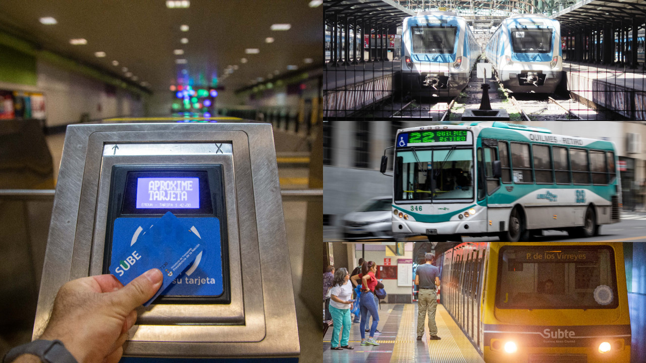 Viajes con tarjeta SUBE en el transporte público. Fotos: NA.