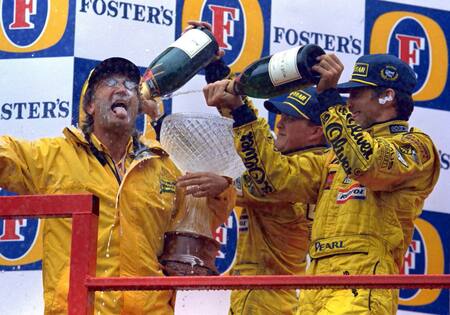 Eddie Jordan en una de las victorias de su equipo. Foto: Reuters/Brandon Malone.