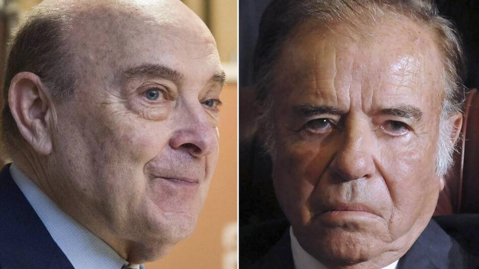 Carlos Menem y el ex ministro de Economía Domingo Cavallo, NA