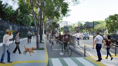 Así se proyecta la calle compartida en Avenida del Libertador y Correa