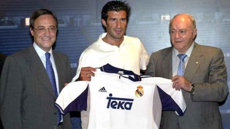 Luis Figo en el Real Madrid.