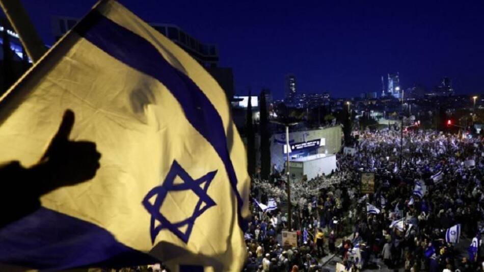 Masivas protestas en Israel en contra de la reforma judicial. NA