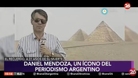 A 31 años del fallecimiento de Daniel Mendoza. Foto: Informe Canal 26.