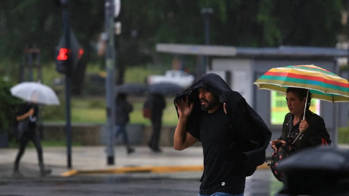 Lluvias en Buenos Aires. Foto: NA.