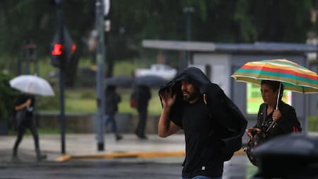 Lluvias en Buenos Aires. Foto: NA.