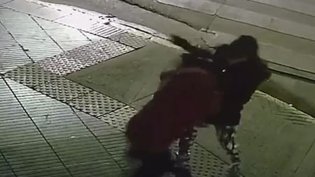 Video escalofriante: el momento en el que una mujer apuñaló a su novio en plena calle en Belgrano