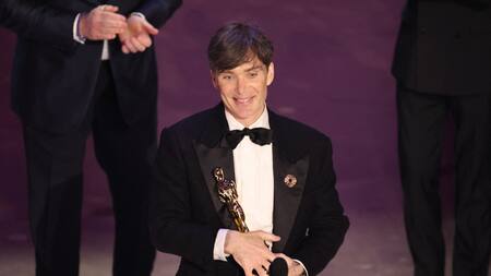 Cillian Murphy en los Oscars 2024. Foto: Reuters.