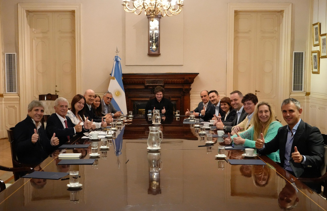 Reunión de Gabinete de Javier Milei. Foto: Presidencia