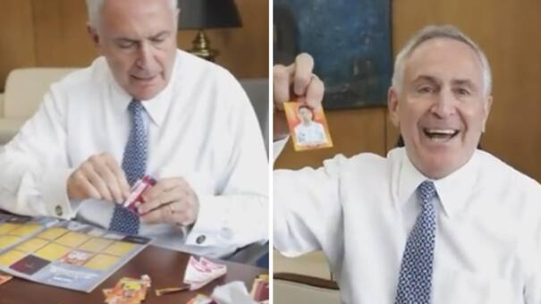 La reacción del embajador de Estados Unidos al descubrir que le tocó la figurita de Messi