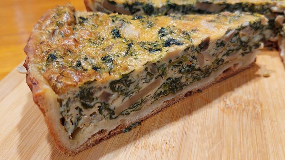 Tarta de champiñón. Foto: captura de YouTube