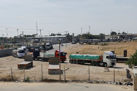 Ayuda humanitaria en la Franja de Gaza. Foto: Reuters.