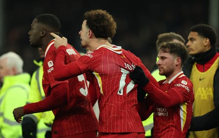 Curtis Jones, protagonista del altercado en el partido. Foto: Reuters/Phil Noble