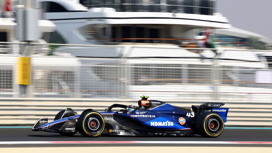 Franco Colapinto en el Gran Premio de Abu Dhabi. Foto: Reuters.