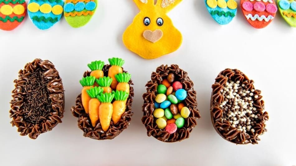 Huevos de pascua rellenos. Fuente: Freepik
