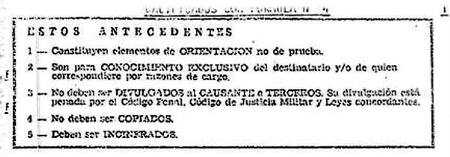 Las listas negras de la Dictadura Militar, fuente Ministerio de Defensa