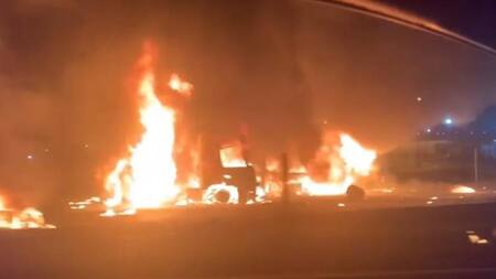 Explosión en Panamericana, foto NA