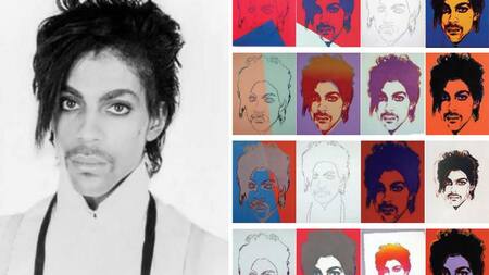 Foto de Prince intervenida por Andy Warhol.