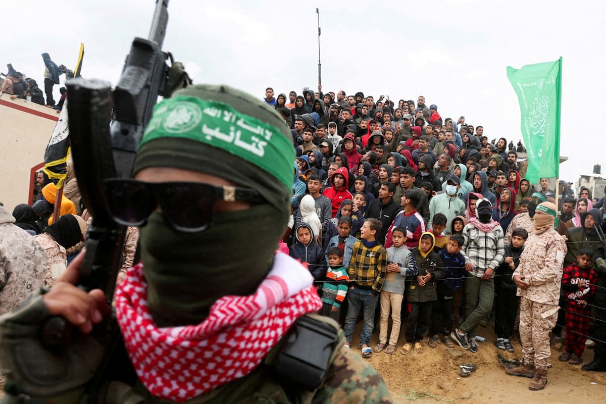 Terroristas de Hamás. Foto: Reuters/Ramadan Abed