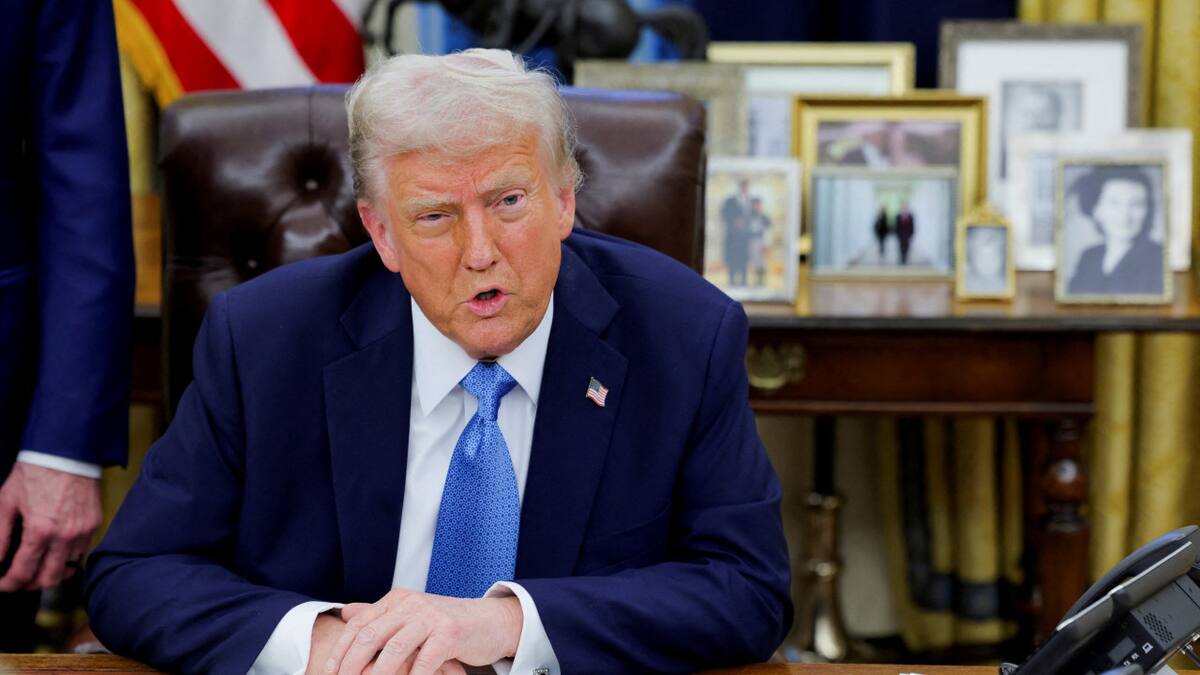Donald Trump, presidente de los Estados Unidos. Foto: Reuters/Carlos Barria.