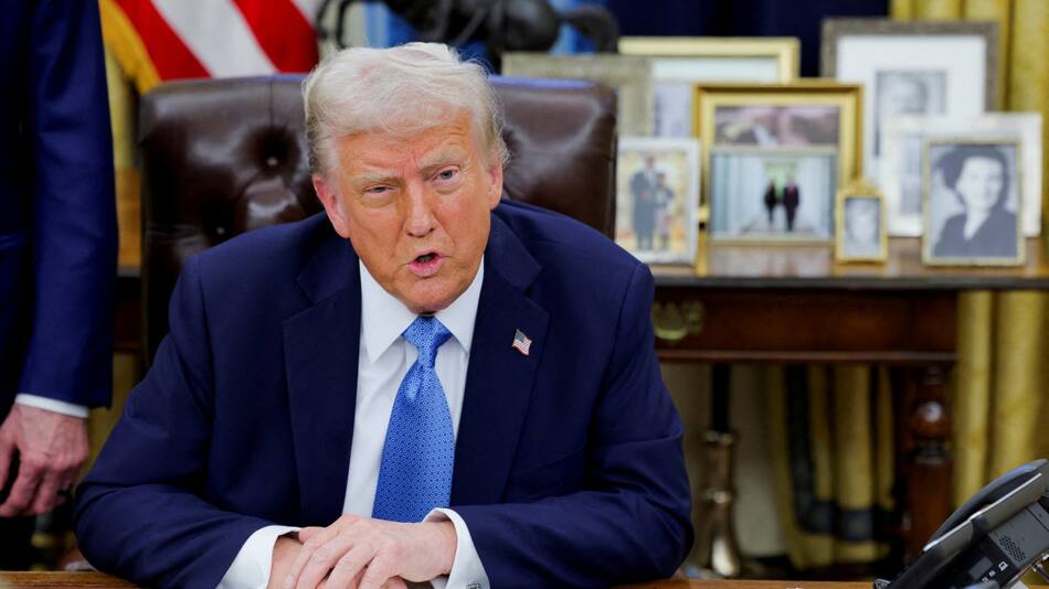 Donald Trump, presidente de los Estados Unidos. Foto: Reuters/Carlos Barria.