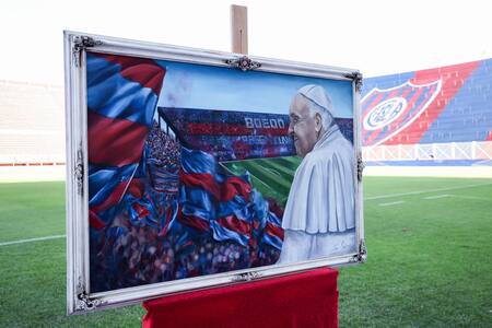 El homenaje de San Lorenzo al papa Francisco. Foto: X @SanLorenzo