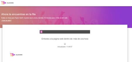 "Más de una hora". Foto: captura página web AllAccess.