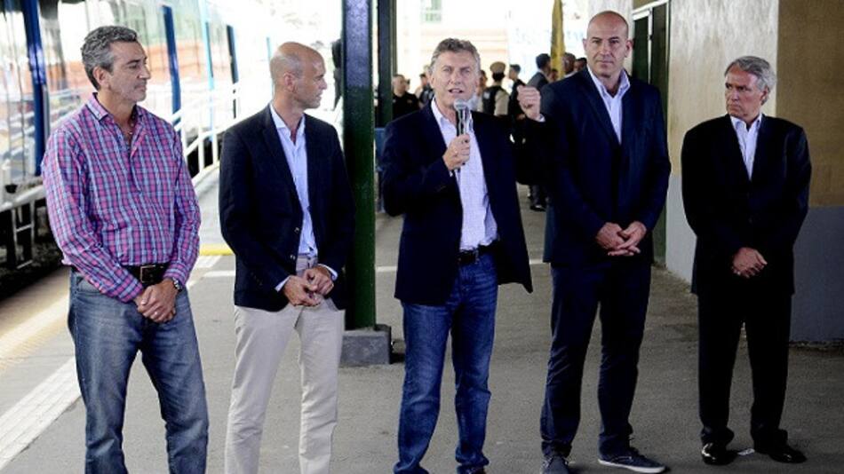 Anuncio de Macri con Randazzo (DYN)