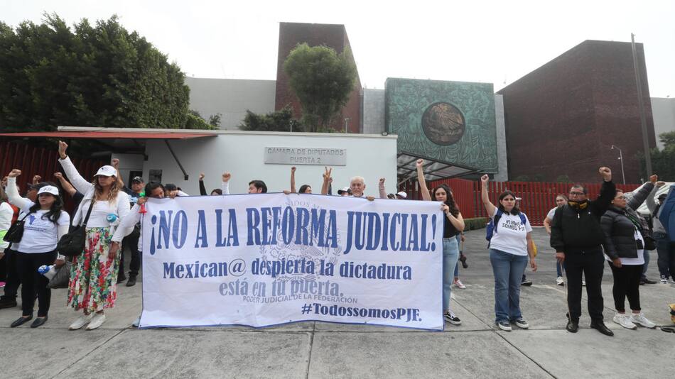 Protestas contra la reforma judicial en México. Foto: EFE.