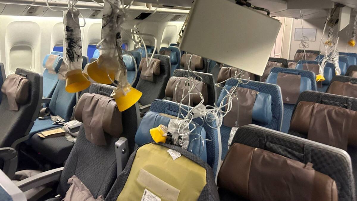 Accidente de Singapore Airlines. Foto: Reuters.