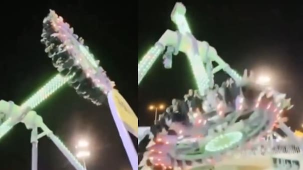 Video: colapsó un enorme juego mecánico en Arabia Saudita y causó al menos 23 heridos