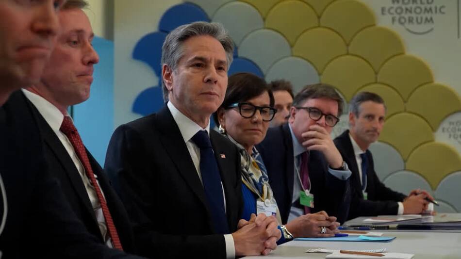 Antony Blinken en el Foro Mudial Eomómico de Davos. Foto: Reuters